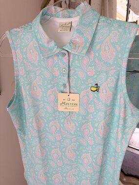 Masters Peter Millar Women's Paisley Sleeveless Top - Light Blue